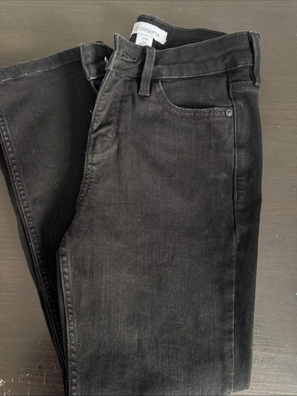 Liz Claiborne Petite Women’s Black Slim Straight Jeans